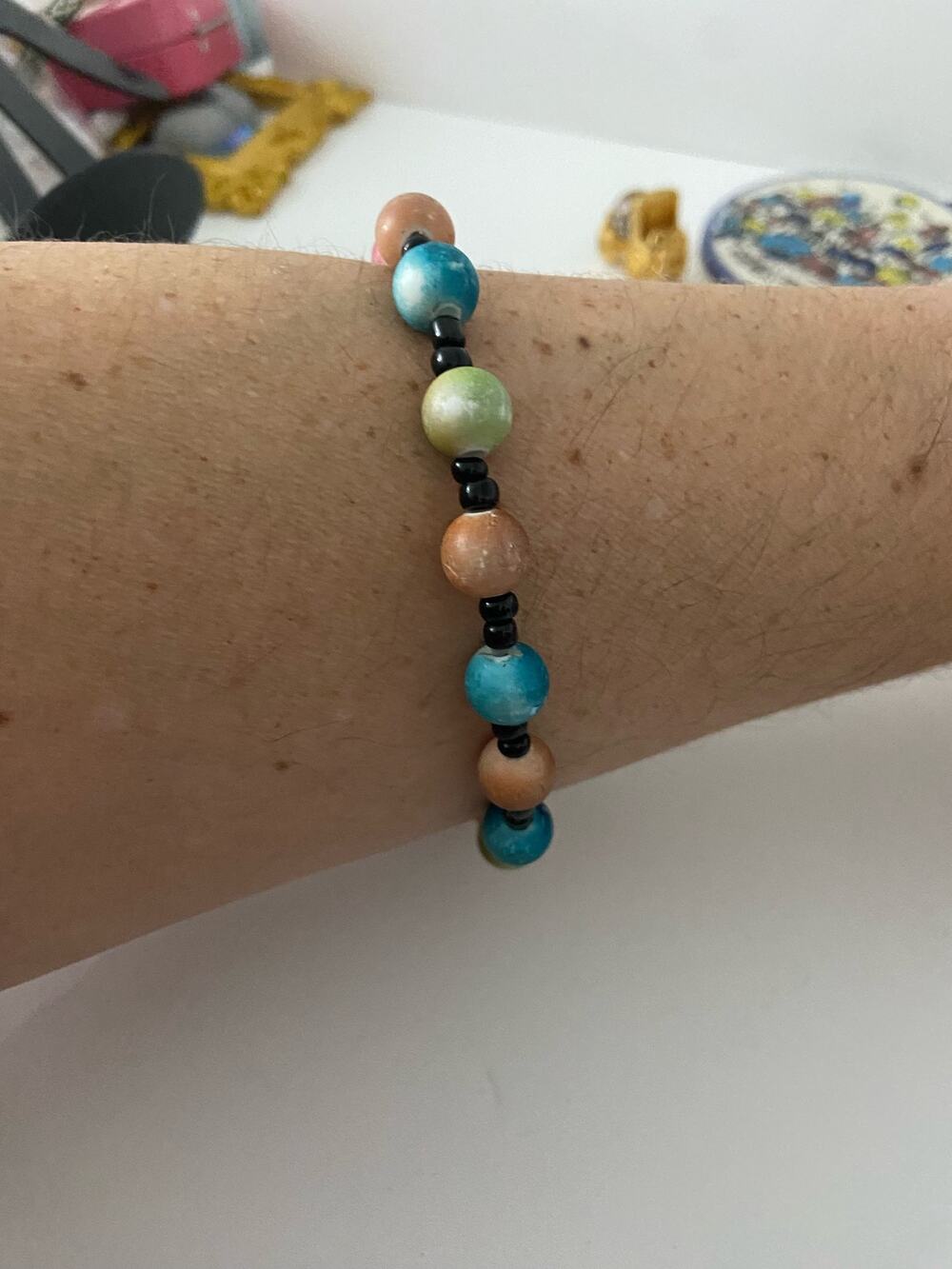Handmade colorful bead bracelet